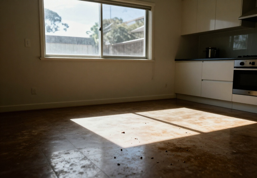 Rodent droppings and damage in a Cranebrook garage before treatment